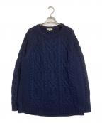 BLAMINKブラミンク）の古着「カシミヤアランニット」｜ネイビー