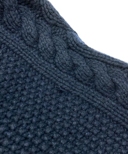 BLAMINK（ブラミンク）BLAMINK (ブラミンク) カシミヤアランニット ネイビー サイズ:48の古着・服飾アイテム