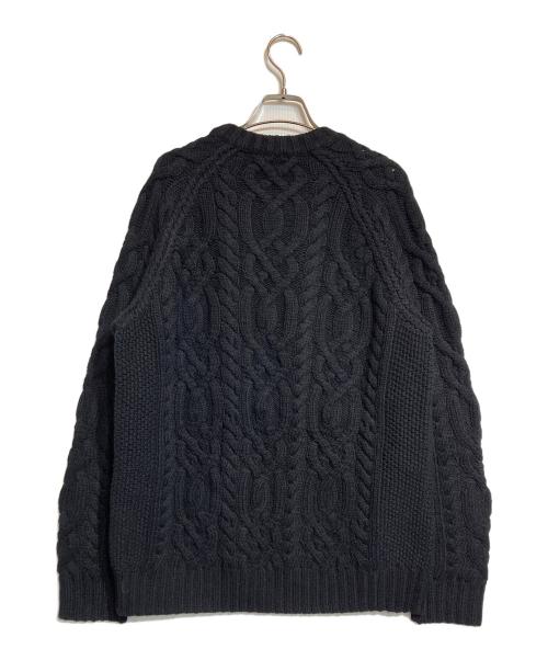 BLAMINK（ブラミンク）BLAMINK (ブラミンク) カシミヤアランニット ブラック サイズ:48の古着・服飾アイテム