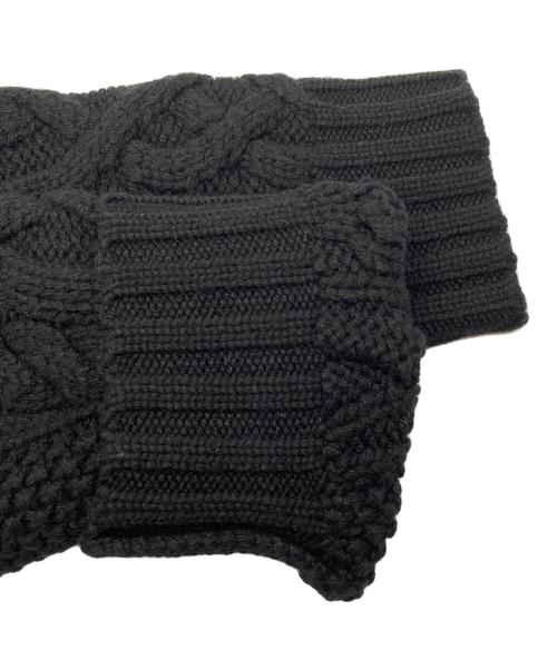 BLAMINK（ブラミンク）BLAMINK (ブラミンク) カシミヤアランニット ブラック サイズ:48の古着・服飾アイテム