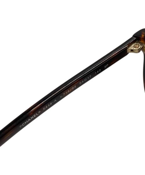CHANEL（シャネル）CHANEL (シャネル) パントシェイプサングラス ブラウン サイズ:54□17-140の古着・服飾アイテム