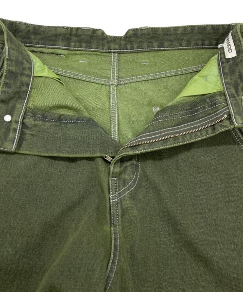 PARANOID（パラノイド）PARANOID (パラノイド) TATAMI BAGGY DENIM/畳バギーデニム グリーン サイズ:Mの古着・服飾アイテム
