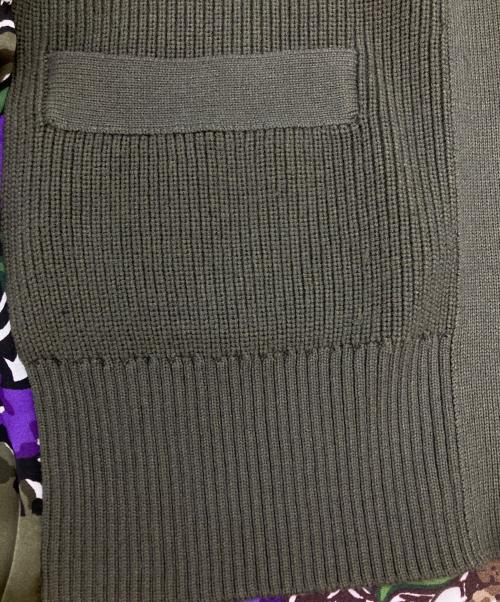 sacai（サカイ）sacai (サカイ) ドッキングニットカーディガン グリーン サイズ:1の古着・服飾アイテム