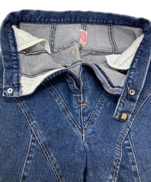 FETICO（フェティコ）FETICO (フェティコ) WASHED HIGH RISE STRAIGHT JEANS/ウォッシュドハイライズストレートジーンズ インディゴ サイズ:2の古着・服飾アイテム