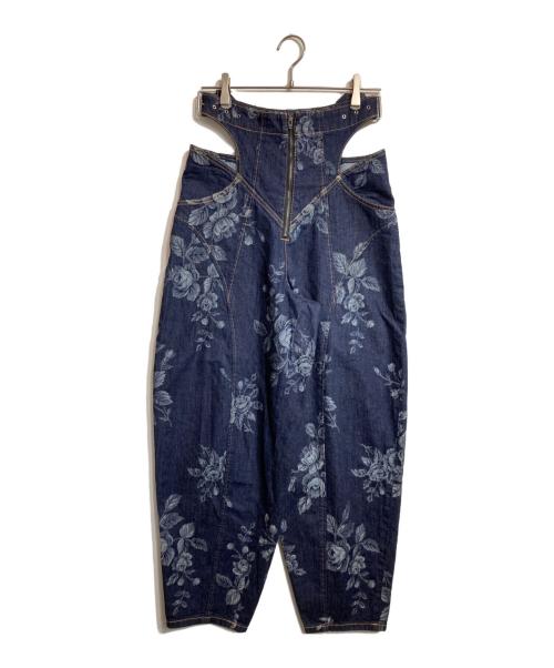 FETICO（フェティコ）FETICO (フェティコ) ROSE DENIM HIGH-WAIST JEANS/ローズデニムハイウエストジーンズ インディゴ サイズ:2の古着・服飾アイテム