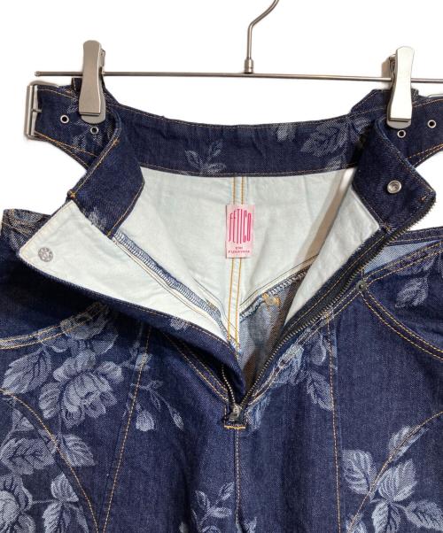 FETICO（フェティコ）FETICO (フェティコ) ROSE DENIM HIGH-WAIST JEANS/ローズデニムハイウエストジーンズ インディゴ サイズ:2の古着・服飾アイテム