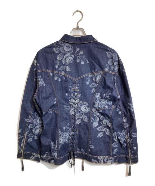 FETICO（フェティコ）FETICO (フェティコ) ROSE DENIM JACKET/ローズデニムジャケット インディゴ サイズ:2の古着・服飾アイテム
