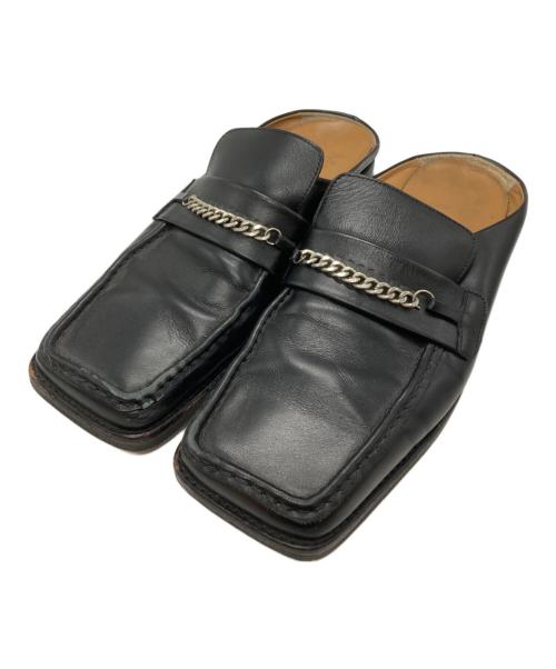 MARTINE ROSE（マーティン・ローズ）MARTINE ROSE (マーティン・ローズ) スクエアトゥローファー ブラック サイズ:43の古着・服飾アイテム