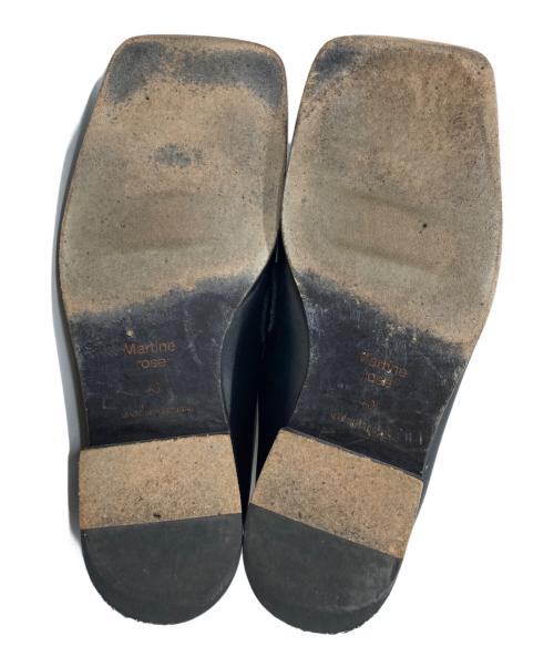MARTINE ROSE（マーティン・ローズ）MARTINE ROSE (マーティン・ローズ) スクエアトゥローファー ブラック サイズ:43の古着・服飾アイテム