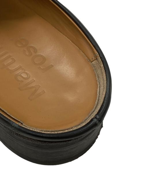 MARTINE ROSE（マーティン・ローズ）MARTINE ROSE (マーティン・ローズ) スクエアトゥローファー ブラック サイズ:43の古着・服飾アイテム