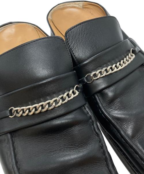 MARTINE ROSE（マーティン・ローズ）MARTINE ROSE (マーティン・ローズ) スクエアトゥローファー ブラック サイズ:43の古着・服飾アイテム