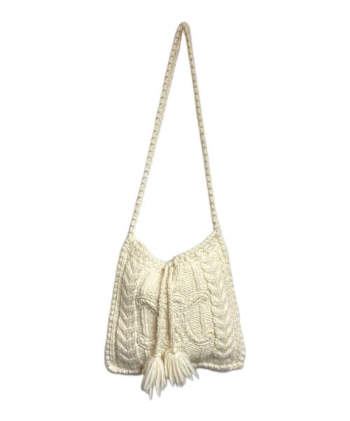 CELINE（セリーヌ）CELINE (セリーヌ) ニットショルダーバッグ/トリオンフ ベージュの古着・服飾アイテム