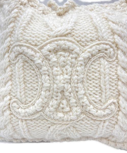 CELINE（セリーヌ）CELINE (セリーヌ) ニットショルダーバッグ/トリオンフ ベージュの古着・服飾アイテム