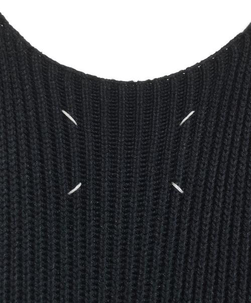 Maison Margiela（メゾンマルジェラ）Maison Margiela (メゾンマルジェラ) 切替ノースリーブニット ブラック サイズ:Mの古着・服飾アイテム
