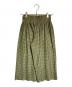 PLEATS PLEASE (プリーツプリーズ) クロップチェックワイドプリーツパンツ グリーン サイズ:1：28000円