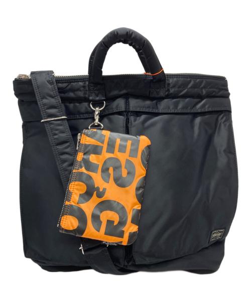 PORTER（ポーター）PORTER (ポーター) COMME des GARCONS (コムデギャルソン) HELMET BAG(M)/ヘルメットバッグ/タンカー ブラックの古着・服飾アイテム