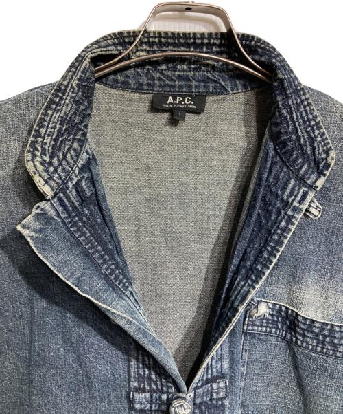 A.P.C.（アーペーセー）A.P.C. (アーペーセー) デニムチャイナジャケット インディゴ サイズ:1の古着・服飾アイテム