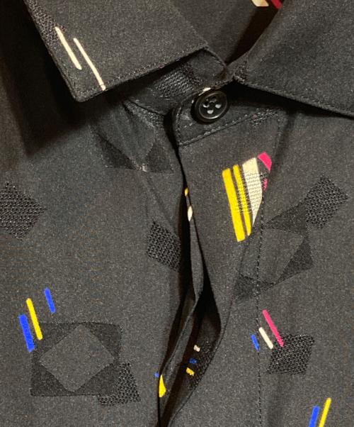 Saint Laurent Paris（サンローランパリ）Saint Laurent Paris (サンローランパリ) 総柄シルクシャツ ブラック サイズ:39の古着・服飾アイテム