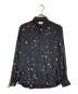 Saint Laurent Paris（サンローランパリ）の古着「総柄シルクシャツ」｜ブラック