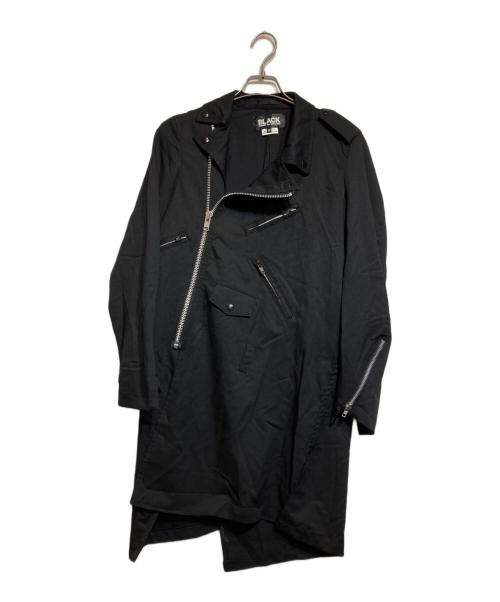 BLACK COMME des GARCONS（ブラックコムデギャルソン）BLACK COMME des GARCONS (ブラックコムデギャルソン) 捻じれデザインウールギャバライダースコート ブラック サイズ:Sの古着・服飾アイテム