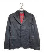 BLACK COMME des GARCONSブラックコムデギャルソン）の古着「バッククロスデザインピークドラペルジャケット」｜ブラック