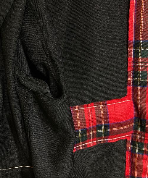 BLACK COMME des GARCONS（ブラックコムデギャルソン）BLACK COMME des GARCONS (ブラックコムデギャルソン) バッククロスデザインピークドラペルジャケット ブラック サイズ:Ｍの古着・服飾アイテム