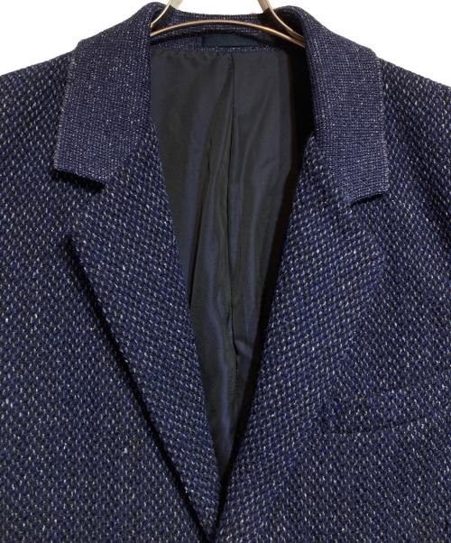 ISSEY MIYAKE（イッセイミヤケ）ISSEY MIYAKE (イッセイミヤケ) 刺し子ツイードジャケット ネイビー サイズ:Mの古着・服飾アイテム