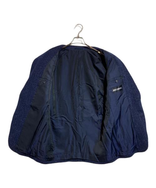 ISSEY MIYAKE（イッセイミヤケ）ISSEY MIYAKE (イッセイミヤケ) 刺し子ツイードジャケット ネイビー サイズ:Mの古着・服飾アイテム