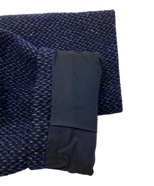 ISSEY MIYAKE（イッセイミヤケ）ISSEY MIYAKE (イッセイミヤケ) 刺し子ツイードジャケット ネイビー サイズ:Mの古着・服飾アイテム