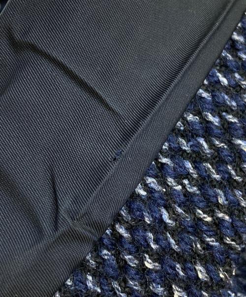 ISSEY MIYAKE（イッセイミヤケ）ISSEY MIYAKE (イッセイミヤケ) 刺し子ツイードジャケット ネイビー サイズ:Mの古着・服飾アイテム