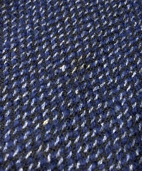 ISSEY MIYAKE（イッセイミヤケ）ISSEY MIYAKE (イッセイミヤケ) 刺し子ツイードジャケット ネイビー サイズ:Mの古着・服飾アイテム