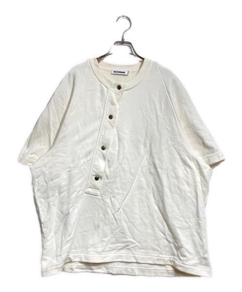 JIL SANDER（ジルサンダー）JIL SANDER (ジルサンダー) スウェットカットソー/Sweat cut and sew アイボリー サイズ:Lの古着・服飾アイテム