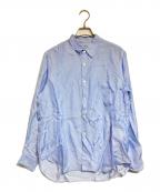 COMME des GARCONS HOMMEコムデギャルソン オム）の古着「キュプラストライプシャツ/長袖」｜ブルー