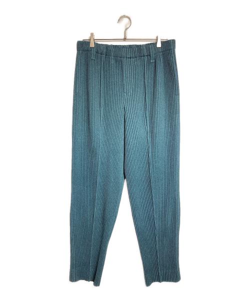 HOMME PLISSE ISSEY MIYAKE（オム プリッセ イッセイ ミヤケ）HOMME PLISSE ISSEY MIYAKE (オム プリッセ イッセイ ミヤケ) WOOL LIKE LIGHTプリーツパンツ/ウールライクライト ブルー サイズ:3の古着・服飾アイテム
