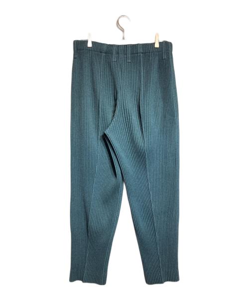 HOMME PLISSE ISSEY MIYAKE（オム プリッセ イッセイ ミヤケ）HOMME PLISSE ISSEY MIYAKE (オム プリッセ イッセイ ミヤケ) WOOL LIKE LIGHTプリーツパンツ/ウールライクライト ブルー サイズ:3の古着・服飾アイテム