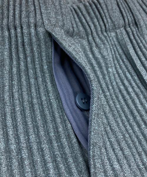 HOMME PLISSE ISSEY MIYAKE（オム プリッセ イッセイ ミヤケ）HOMME PLISSE ISSEY MIYAKE (オム プリッセ イッセイ ミヤケ) WOOL LIKE LIGHTプリーツパンツ/ウールライクライト ブルー サイズ:3の古着・服飾アイテム