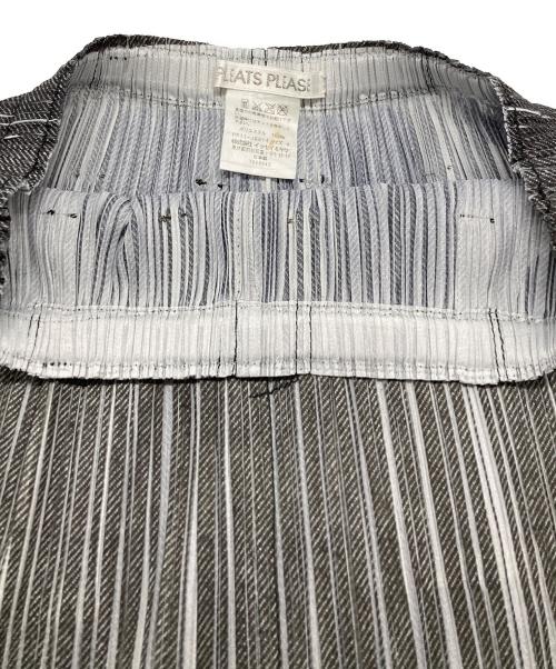 PLEATS PLEASE（プリーツプリーズ）PLEATS PLEASE (プリーツプリーズ) デニム転写プリーツスカート ブルー サイズ:4の古着・服飾アイテム