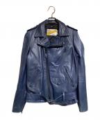 Schott×AMERICAN RAG CIEショット×アメリカンラグシー）の古着「別注ONE STARレザーライダース/ワンスター」｜ブルー