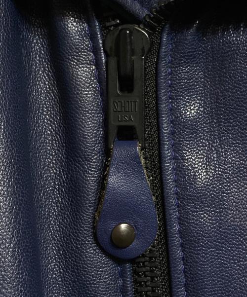 Schott（ショット）Schott (ショット) AMERICAN RAG CIE (アメリカンラグシー) 別注ONE STARレザーライダース/ワンスター ブルー サイズ:34の古着・服飾アイテム
