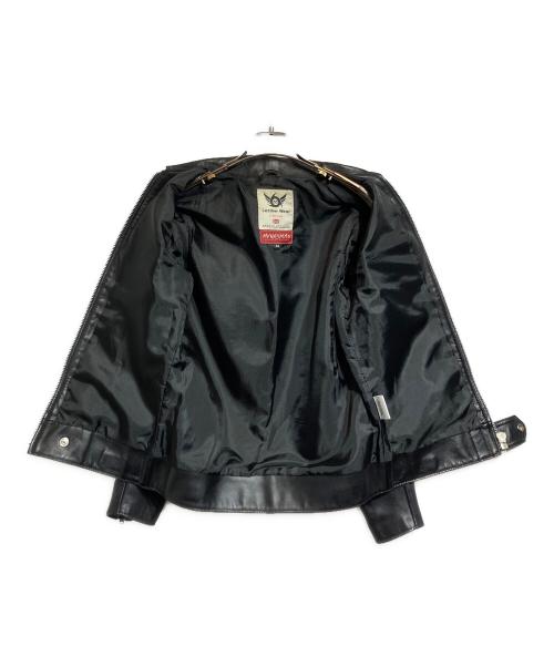 my way man 666（マイウェイマン666）my way man 666 (マイウェイマン666) シングルライダースジャケット ブラック サイズ:34の古着・服飾アイテム
