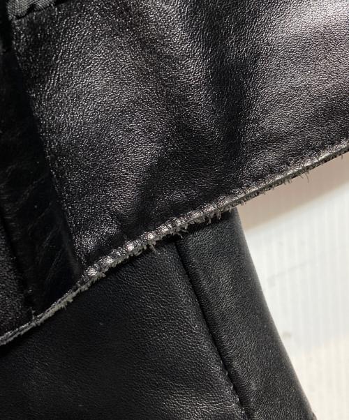 my way man 666（マイウェイマン666）my way man 666 (マイウェイマン666) シングルライダースジャケット ブラック サイズ:34の古着・服飾アイテム