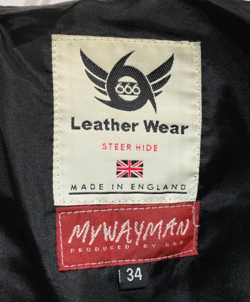 my way man 666（マイウェイマン666）my way man 666 (マイウェイマン666) シングルライダースジャケット ブラック サイズ:34の古着・服飾アイテム
