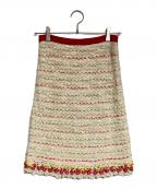 CHANELシャネル）の古着「ツイードニットスカート」｜ベージュ