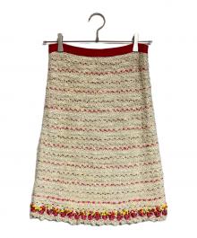 CHANEL（シャネル）の古着「ツイードニットスカート」｜ベージュ