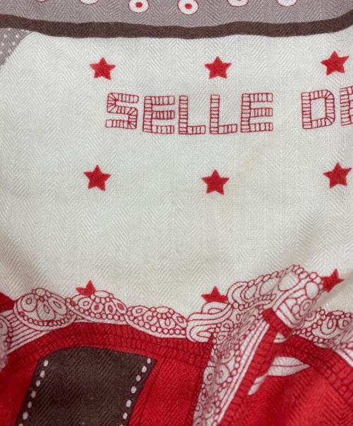 HERMES（エルメス）HERMES (エルメス) カレジェアン140/スカーフ グレー×レッドの古着・服飾アイテム