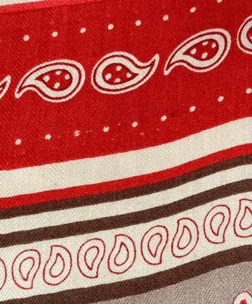 HERMES（エルメス）HERMES (エルメス) カレジェアン140/スカーフ グレー×レッドの古着・服飾アイテム