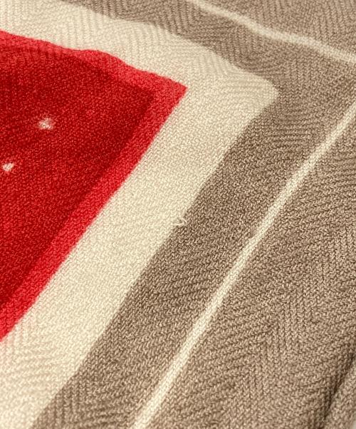 HERMES（エルメス）HERMES (エルメス) カレジェアン140/スカーフ グレー×レッドの古着・服飾アイテム