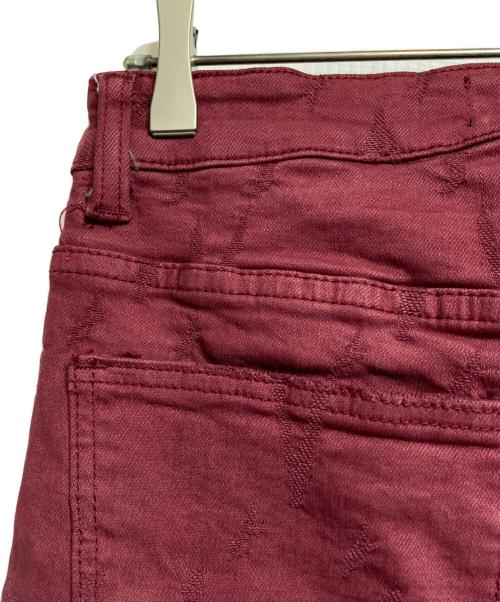 VALABASAS（バラバサス）VALABASAS (バラバサス) ダメージフレアデニムパンツ レッド サイズ:29の古着・服飾アイテム