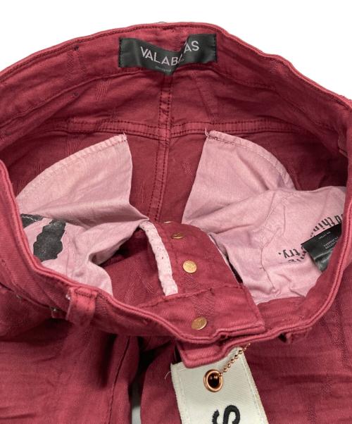VALABASAS（バラバサス）VALABASAS (バラバサス) ダメージフレアデニムパンツ レッド サイズ:29の古着・服飾アイテム