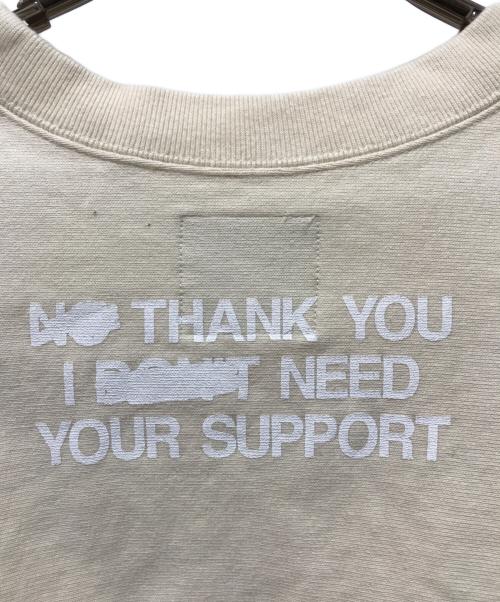 WASTED YOUTH（ウェイステッドユース）WASTED YOUTH (ウェイステッドユース) ロゴプリントスウェット ベージュ サイズ:Ｌの古着・服飾アイテム